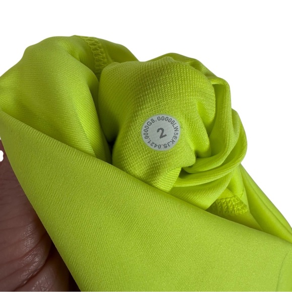 Lululemon Wunder Under Neon Yellow Luxtreme Tight 25" High Rise Size 2 - Picture 10 of 10